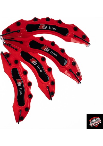 Kırmızı S-Line 4'lü Kaliper Seti Yapıştırma Logolu fiyatları