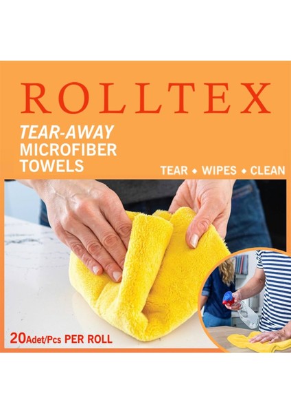 Yırt Kopar %100 Mikrofiber Temizlik Bezi 30X30CM 20'li Sarı Renk modelleri