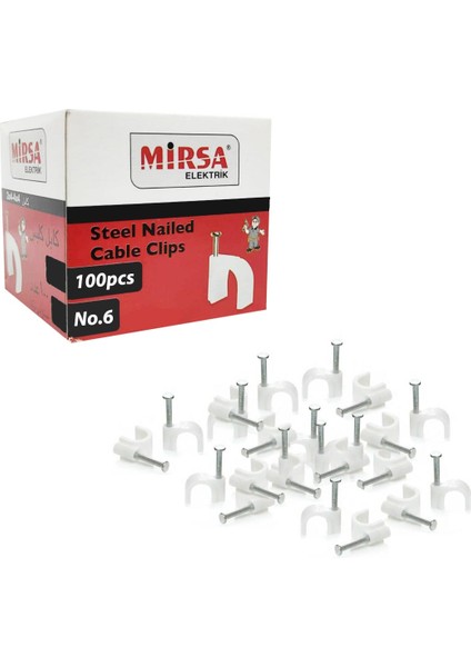 Kroşe 6 Numara Çelik Çivili (100 Adet) Mirsa