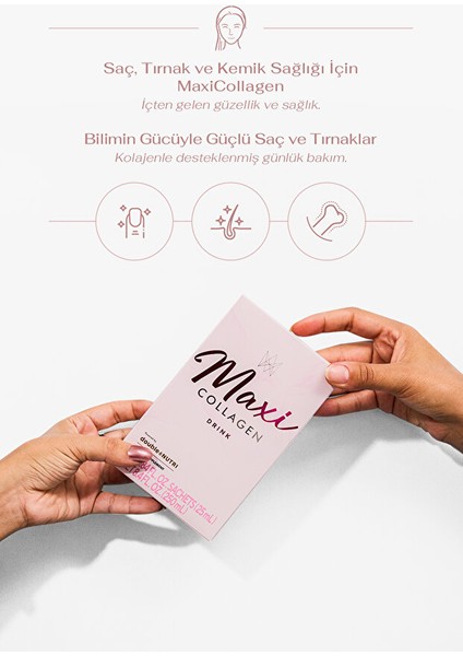 Maxi Collagen, Maxi Kolajen 7 Günde Etkili Tripeptit Kolajen, Hyaluronik Asit, Seramid (20 Şase) fırsatları