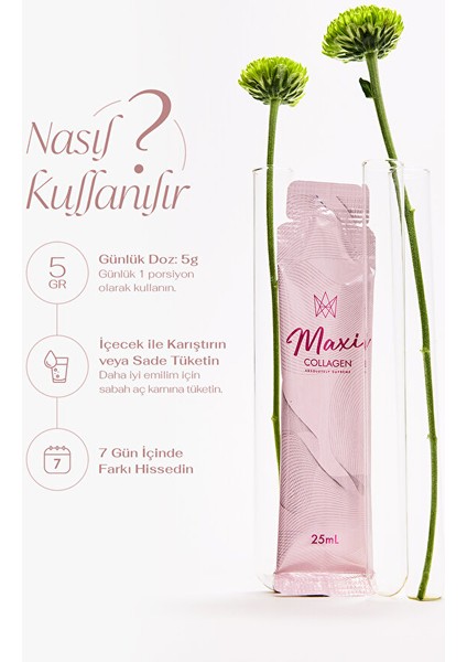 Maxicollagen 7 Günde Etkili Tripeptit Kolajen, Hyaluronik Asit, Seramid (30 Şase) fiyatları