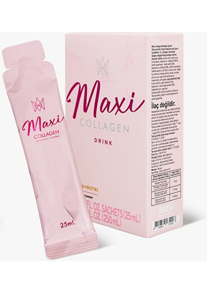 Maxicollagen 7 Günde Etkili Tripeptit Kolajen, Hyaluronik Asit, Seramid (30 Şase)