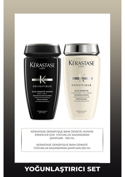 Kérastase Densifique Homme Şampuan 250 ml & Densifique Bain Yoğunluk Kazandıran Şampuan 250 ml