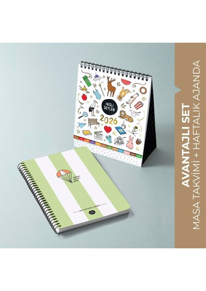 2026 Hisli Şeyler Takvimi & Bana Hava Hoş Ajanda Seti