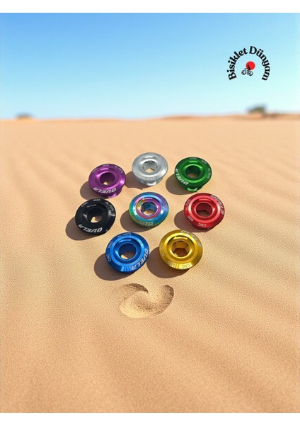 Bisiklet Aynakol Kapağı Vidası - Alüminyum Alaşım Krank Sabitleme Cıvatası Sarı modelleri