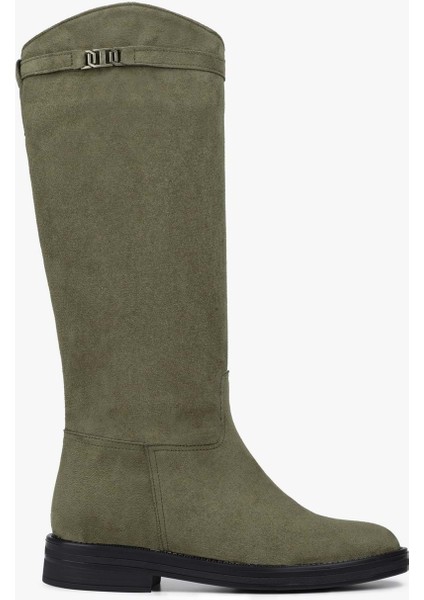 Kadın Valen Yağ Yeşili Süet Çizme indirimleri