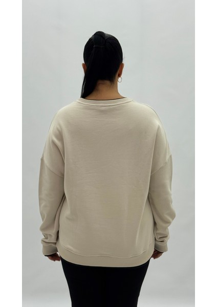 Büyük Beden Pamuklu Uzun Kollu Oversize Kadın Sweat fırsatları