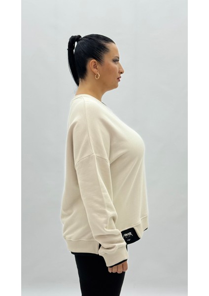 Büyük Beden Pamuklu Uzun Kollu Oversize Kadın Sweat indirimleri