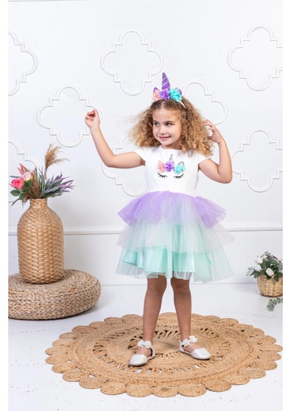 Unicorn Tütülü Elbise