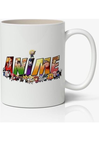 Anime Logolu Temalı Kupa Bardak - Sevgiliye Arkadaşa Hediye