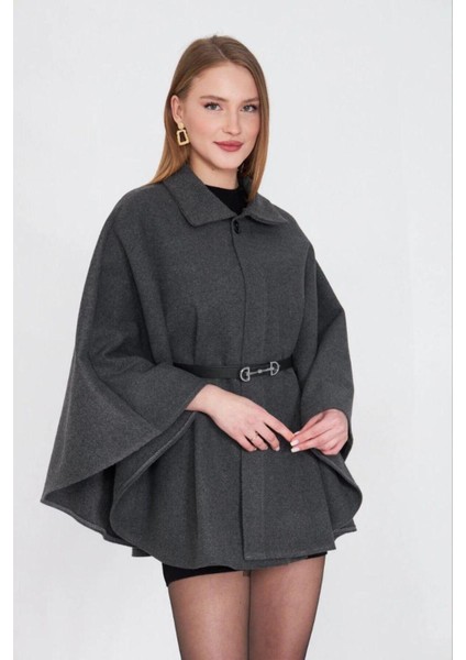 Kadın Kemerli Kaşe Panço fırsatları