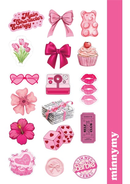 Barbie Collection Sticker, Çıkartma, Ajanda, Günlük, Planlayıcı, Bullet Journal ,scrapbook