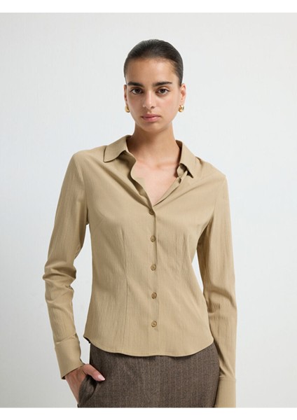 Pensli Gömlek Bej 13045720000