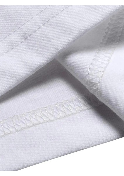 20/1 Penye Compack Özgür Kuşlar Baskılı Oversize Bisiklet Yaka T-Shirt - Beyaz modelleri