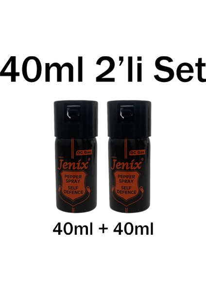 Erolav Jenix 2’li 40 ml Çanta Boy Biber Gazı Seti – Yasal, Güçlü, Taşınabilir Koruma