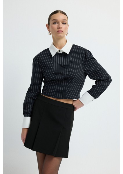 Çizgili Gömlek C.siyah 13045798000