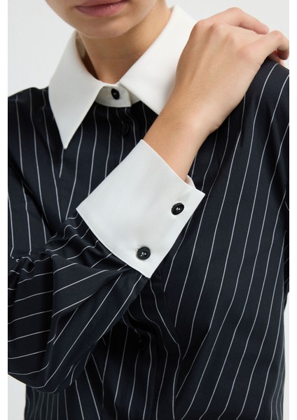 Çizgili Gömlek C.siyah 13045798000 fiyatları