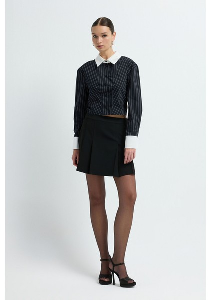 Çizgili Gömlek C.siyah 13045798000 modelleri