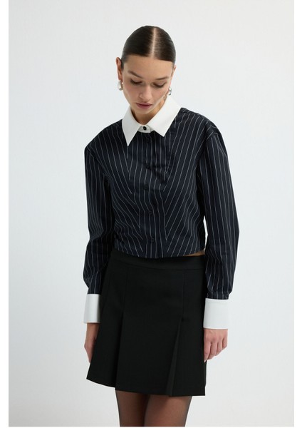 Çizgili Gömlek C.siyah 13045798000 fırsatları