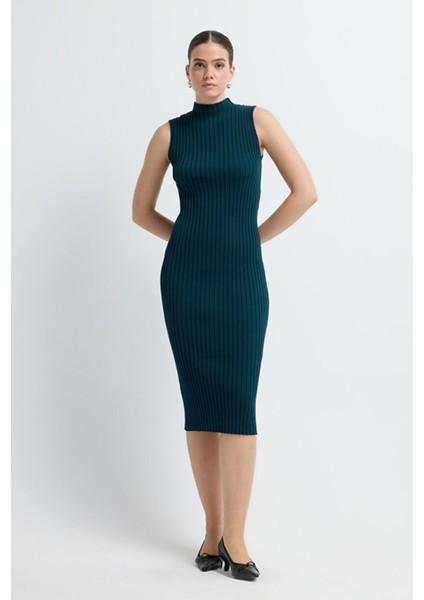 Kolsuz Balıkçı Triko Elbise K.yesil 12445317000 fırsatları