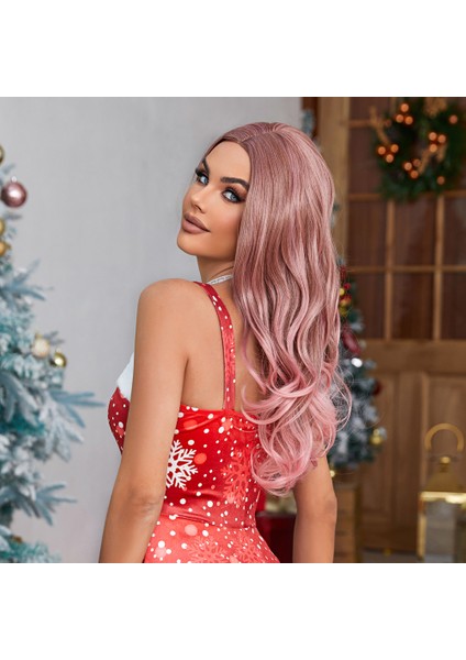 Pembe Siyah Kırçıllı Tül Peruk