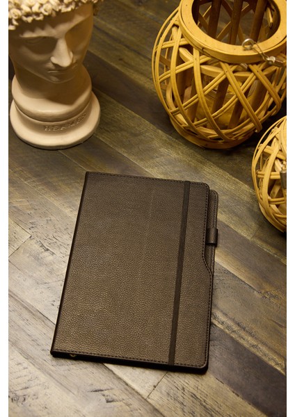 Kişiye Özel Siyah Kalem Tutuculu Vegan Deri Düz 276 Sayfa Çizgili Not Defteri