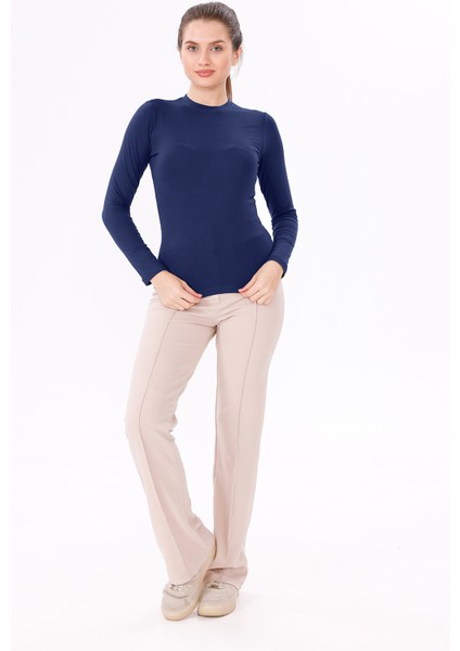 Kadın Uzun Kol Body - Bisiklet Yaka fırsatları