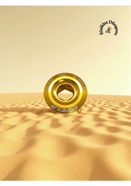 Bisiklet Aynakol Kapağı Vidası - Alüminyum Alaşım Krank Sabitleme Cıvatası Sarı