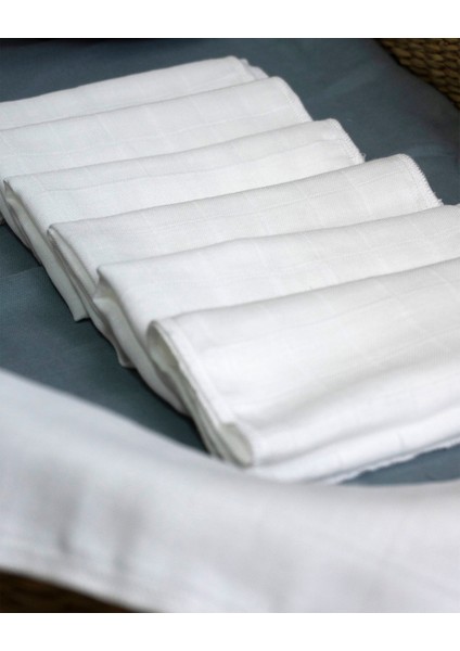 Müslin Ağız Mendili 6 Li Set / Organik %100 Pamuklu 35X35