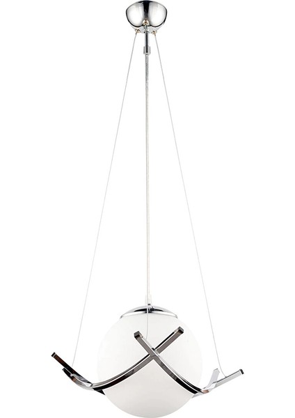 Güney 30'luk Tekli Krom Renkli Camlı Sarkıt Avize