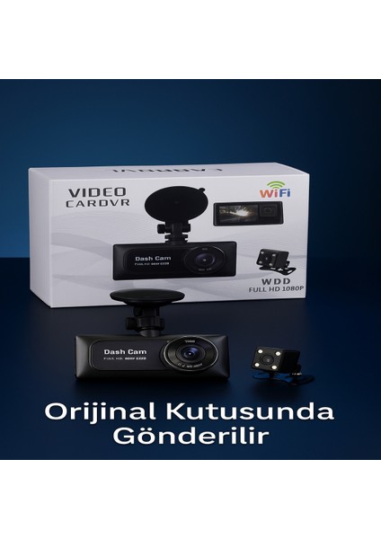 Wifi Destekli Full Hd 1080P Araç Kamerası | Gece Görüşlü Çift Kamera | Park Modu & Döngü Kaydı fiyatları