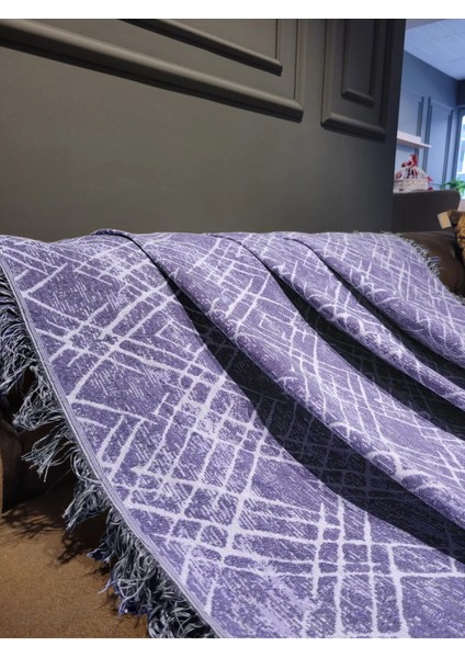 Pamuklu Lüks Kaymaz Koltuk Örtüsü | Koltuk Şalı | Çok Amaçlı Örtü