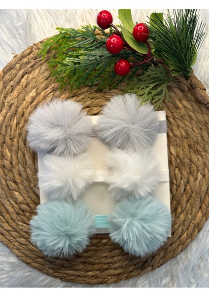 Bebek 3'lü Ponpon Bandana Seti