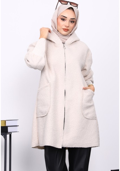 Taş Fermuarlı Cepli Buklet Kaban modelleri