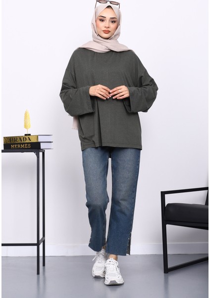 Haki Yarım Balıkçı Yaka Bluz fiyatları