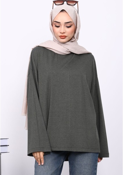 Haki Yarım Balıkçı Yaka Bluz modelleri