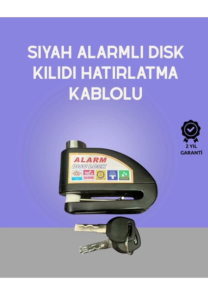 Yüksek Sesli 110DB Çelik Disk Kilidi Su Geçirmez