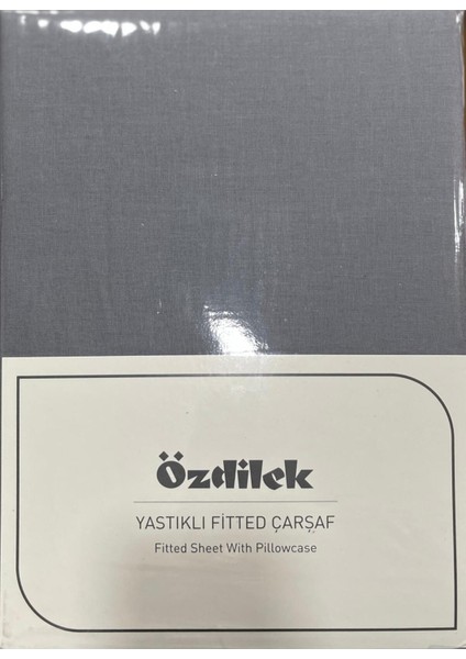 Colurist Lastikli Fitted Tek Kişilik Çarşaf Takımı 100 x 200 +30 cm ( 30 cm Yükseklik ) Kül Gri
