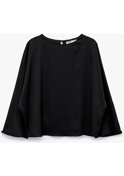 Uzun Kollu Bisiklet Yaka Volanlı Bluz modelleri