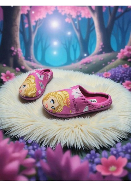 Princess Temalı Yumuşak Kaydırmaz Taban Ev Kreş Anaokulu Terlik fırsatları