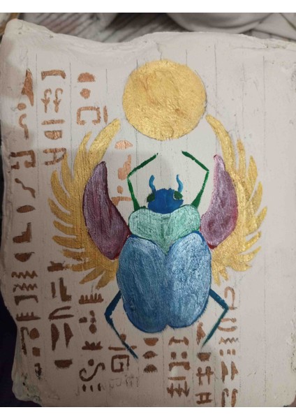 Mısır Temalı Tablo – Fresk Tarzı Akrilik Boya Sanat Eseri