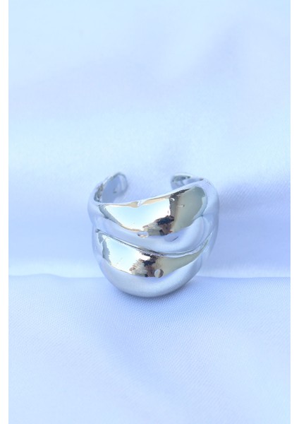 Pirinç Gümüş Renk Ayarlanabilir Damla Yüzük - Lisinya fiyatları