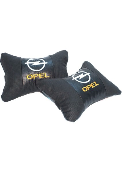 Opel Logolu Lüx Boyun Yastığı Çift Suni Deri Suni Deri