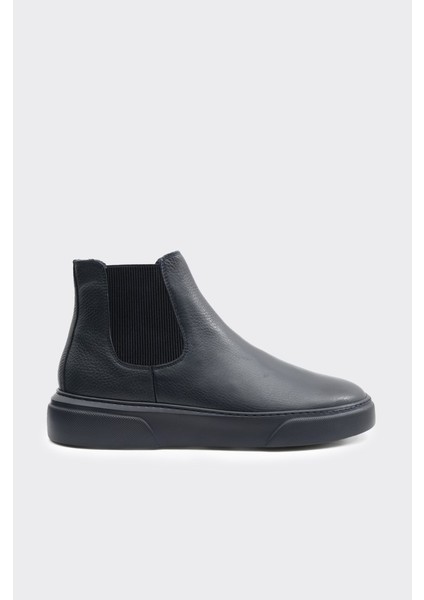 Hakiki Deri Lastikli Erkek Bot