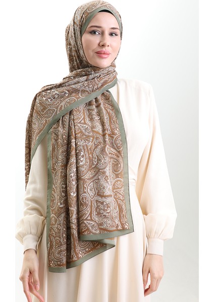 Karaca Desenli Mio Şal 82011-04 Çağla Yeşili