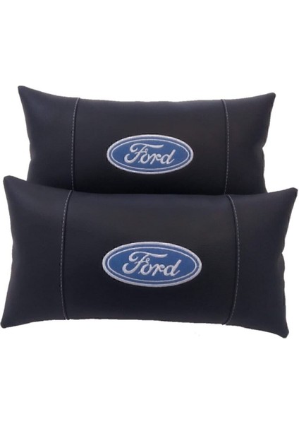 Oto Koltuk Boyun Yastığı Araba Araç Seyahat Koltuk Yastık 2'li Set Mavi Özel Üretim