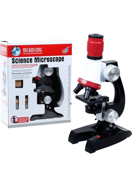 Eğitici Mikroskop Kiti Zoom LED Işıklı 100X 400X 1200X ST1200X ( Lisinya )