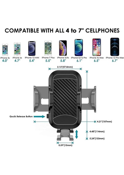 An-67 Araç Içi Vantuzlu Telefon Tutucu modelleri