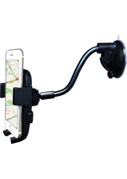 Araç Içi Telefon Tutucu-Cama Yapışan Vantuzlu Teleskobik JS-011 Mıknatıslı Beyaz Belirtilmemiş Vantu