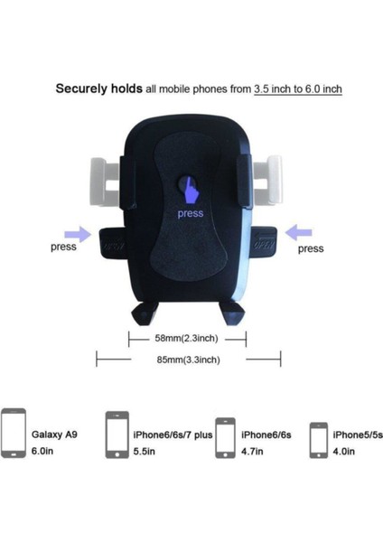 Araç Içi Telefon Tutucu-Cama Yapışan Vantuzlu Teleskobik JS-011 Mıknatıslı Beyaz Belirtilmemiş Vantu fiyatları